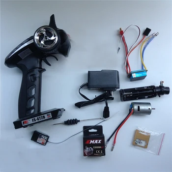 

RC Boat Parts 15mm Jet Engine+FlySky Controller+160A Brushed ESC+380 Motor+Pushrod+Servo+Pull Rod Seal Drive Set for 35CM Ship