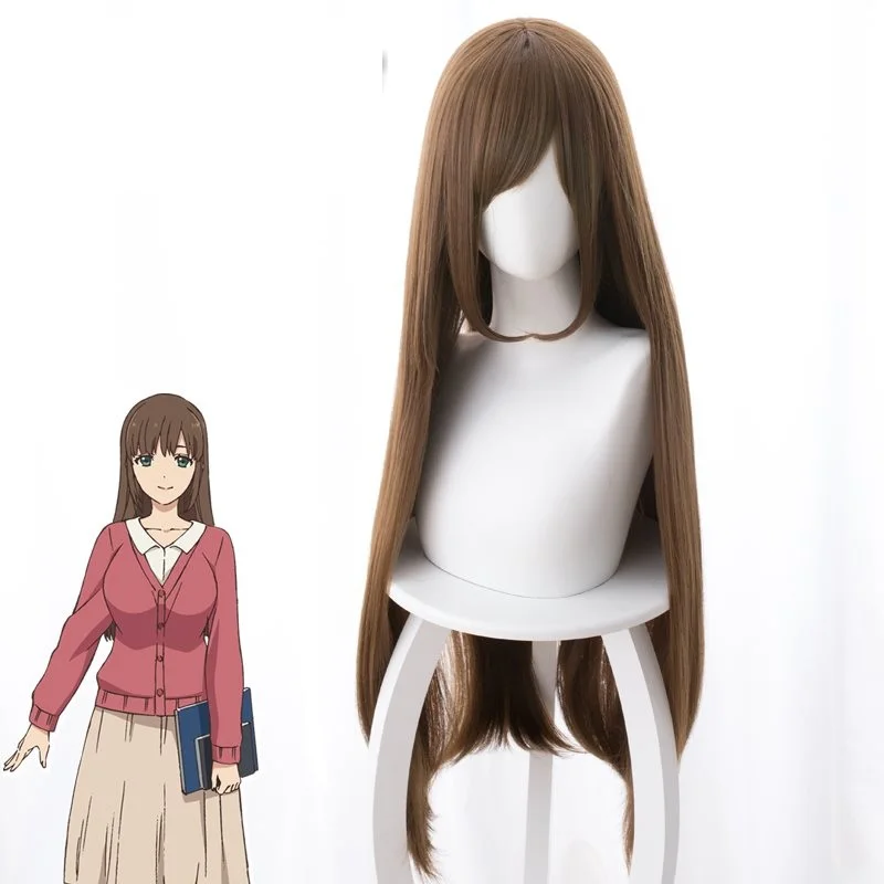 Парик для косплея аниме отечественный na Kanojo Hina Tachibana парики коричневые прямые