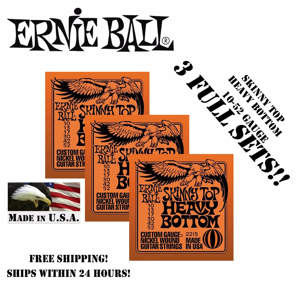 3 пакеты! Ernie Ball 2221 обычные обтягивающие Струны для электрогитары,. 010-. 046(3 упаковки