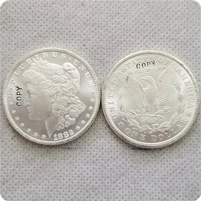 UNC США(1878-1904) P Morgan монета доллар копии монет - Цвет: 1882