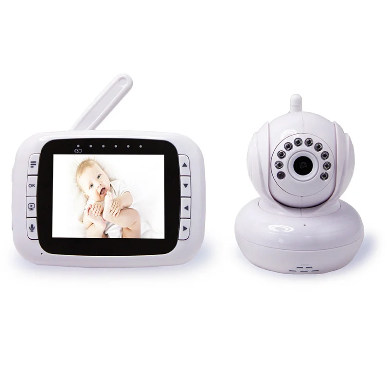 Billfet JLT-8035 3.5 дюймов Беспроводной для видео Мониторы с Камера Ночное видение Колыбельная Детские домофон температура Bebe камеры Отличный помощник молодой маме - Цвет: White