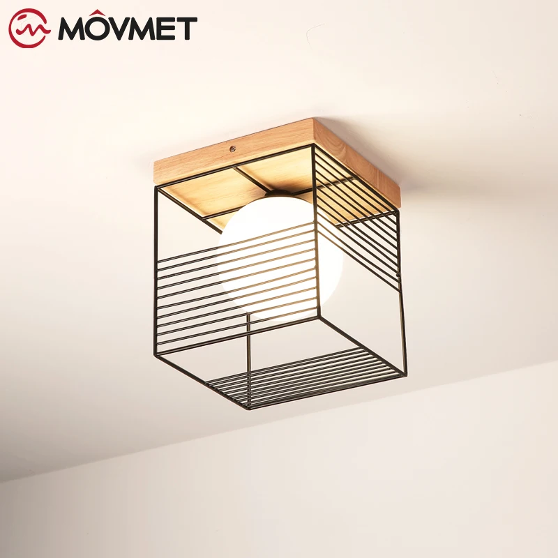 Kaufen Vintage Decke Lichter Schwarz Weiß Goldene Loft Led Decke Lampe Geometrische Form Eisen Käfig Wohnzimmer Schlafzimmer Home Led