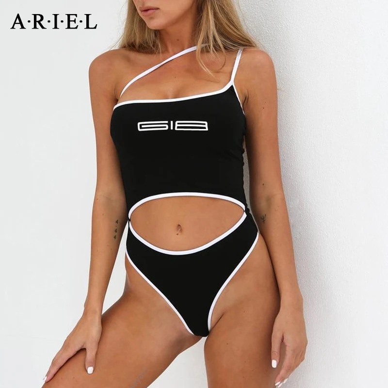 

One-piece Swimsuit High Waist Off Shoulder Sexy Bikini Set 2018 New Ladies Beach Bathing Suit Brazilian Cut Swimwear Monokini