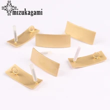 Zink-legierung Goldene Geometrische Rechteck Ohrringe Basis Anschlüsse 10X26mm 6 teile/los Für DIY Schmuck Ohrringe, Der Zubehör