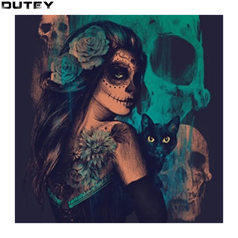 

Full Square/Round Drill 5D DIY Diamond Painting Cross Stitch Skull girl 3D Diamond Embroidery Mosaic Rhinestone decor