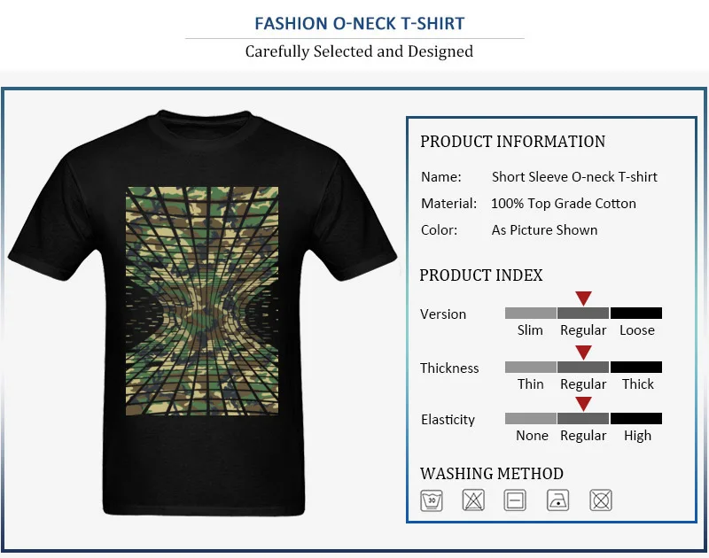 Faddish Tiled Warped Camo Birthday T-shirts Crew Neck 100% Cotton Men Tees Short Sleeve Fall Birthday Tee-Shirt Tiled Warped Camo