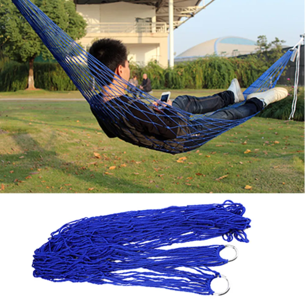 Outdoor Travel Camping Hammock Garden Portable Nylon Hang Mesh Net