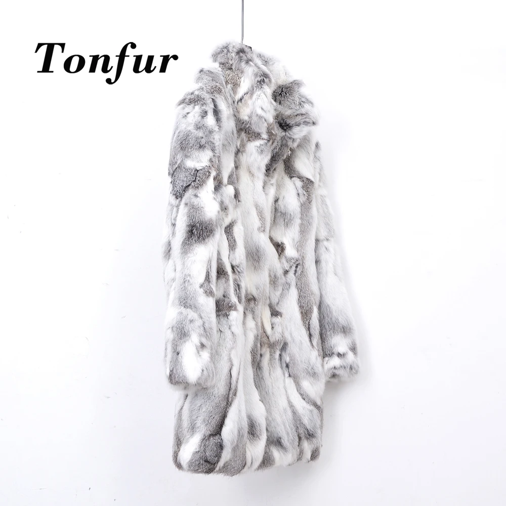 long puffer jacket 2021 New Arrival Standard Collar Vintage Lady Real Whole Rabbit Fur Coat For Women Genuine Natural Female Jacket TBSR257 long puffa coat