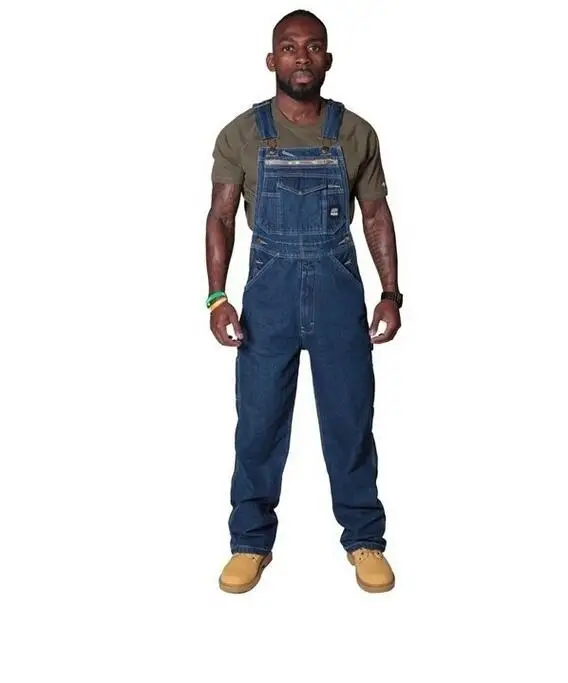 2016 Autumn New Brand Men's Bib Overalls High Quality Denim Zipper Fly