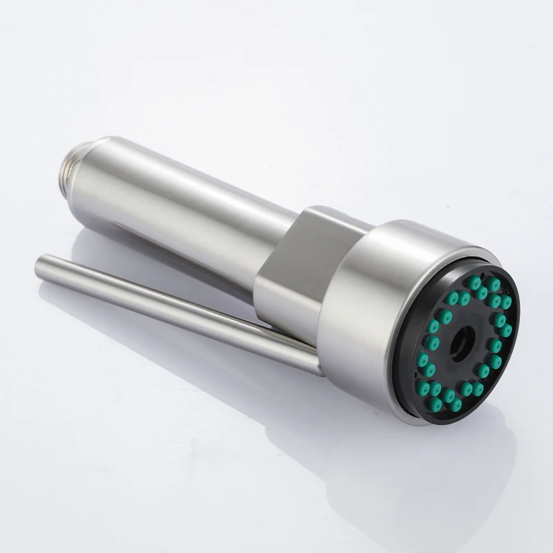 Cabeça de Plástico Banheiro Torneira da Cozinha Pull out Spray Abs Forte Bico Universal Parte Substituição Níquel Escovado
