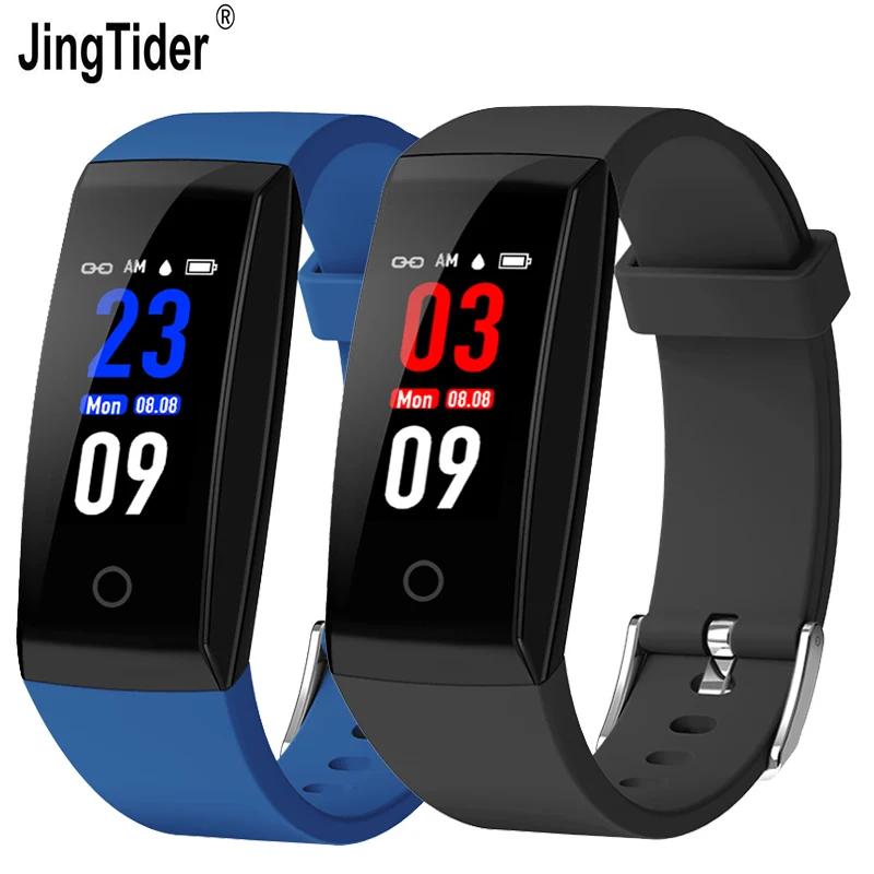 

JingTider Color Screen Bluetooth Smart Band W8 Smart Bracelet Heart Rate Monitor Fitness Tracker Waterproof IP67 For Android IOS