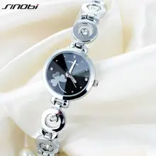 SINOBI Nova Marca Original Relógio de Senhoras Cinta de Aço Fina Pulseira De Luxo Relógios das Mulheres com Discagem Clover L30