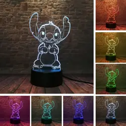 Amroe 3D мультфильм Kawaii фигурка героя Прекрасный стежка 7 цветов изменить ИК пульт ночные светильники дома рун декор для детей Подарки