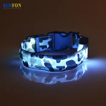 

50Pcs/Lot LED Luminous Pet Collar Collar Light Camouflage Dog Collar Pet Collars Durable Spot Hair