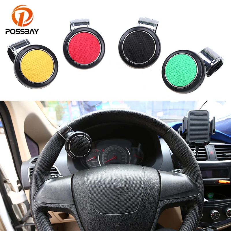 Buy POSSBAY Car Steering Wheel Knob Ball Black/Red