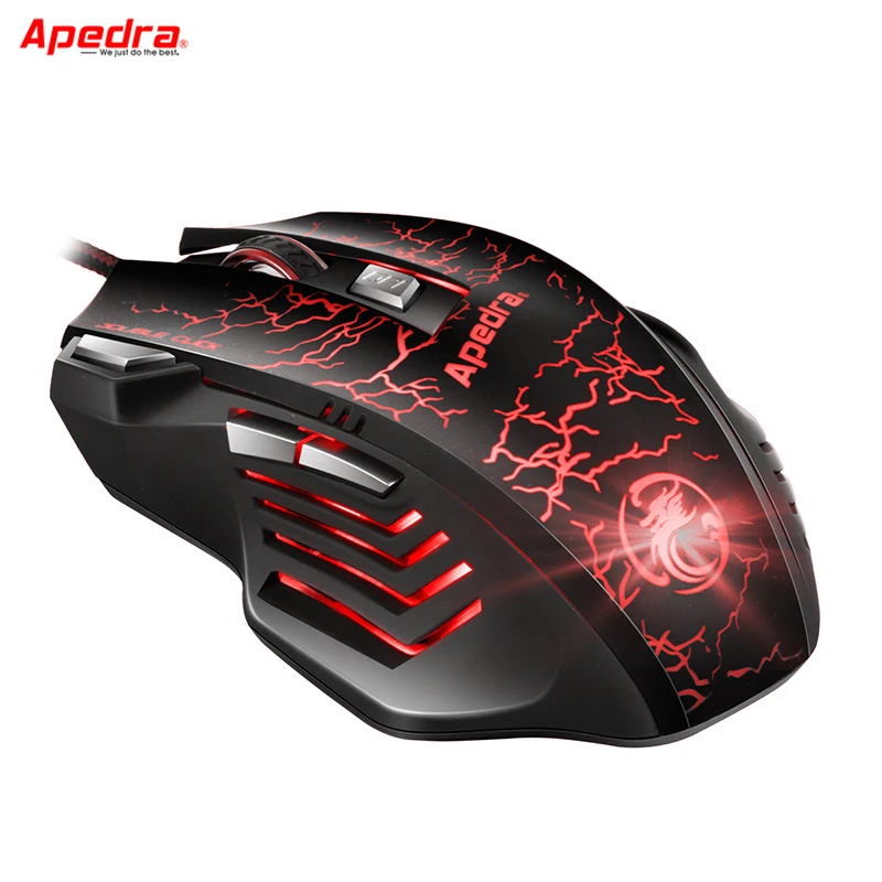 Professional USB Wired Gaming Mouse 7Button Macro Definition Optical Computer Mouse Gamer Cable Mic
