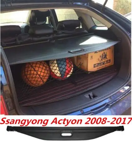 

High Qualit Car Rear Trunk Cargo Cover Security Shield Screen shade Fit For Ssangyong Actyon 2008-2018 BY EMS