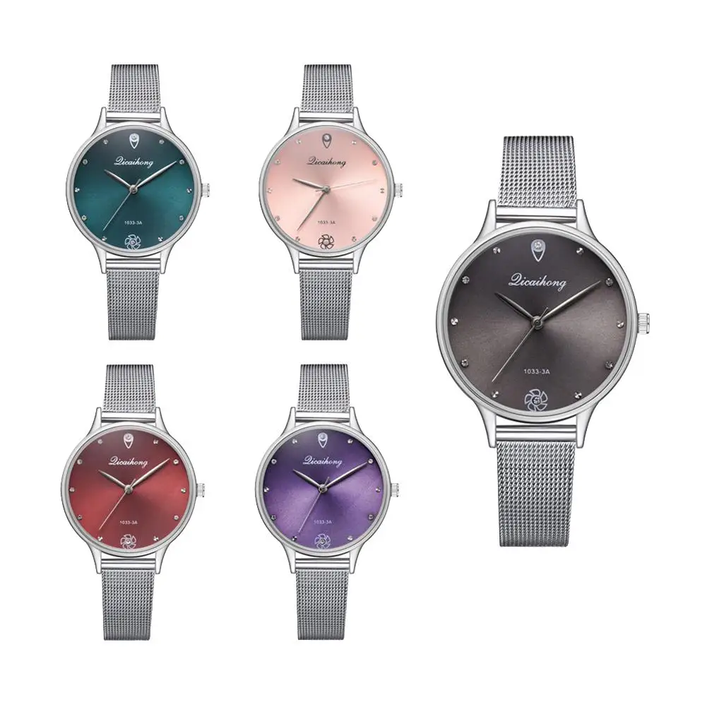 

Bluelans Women's Rhinestone Index Analog Round Dial Mesh Band Quartz Wrist Watch Gift