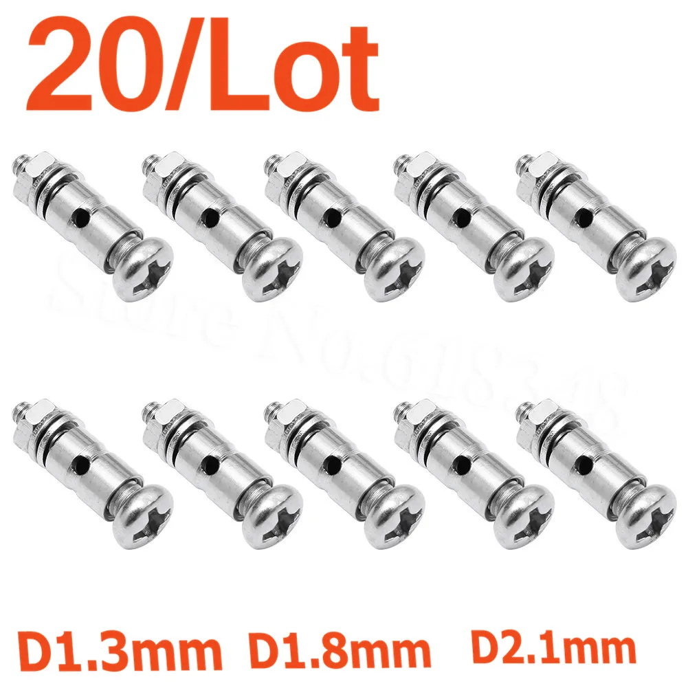 20 шт Разъемы толкателя ограничители тяг D2.1mm D1.8mm D1.3mm RC самолет запасные части