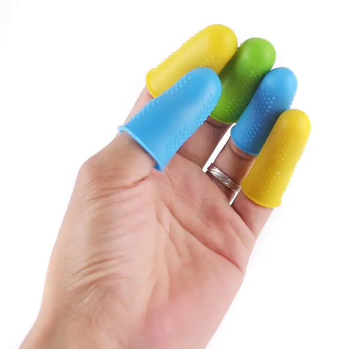 5 шт. силиконовый резиновый протектор для пальцев портативные противоскользящие высокие термостойкие садовые перчатки колпачки для пальцев Спортивная защита