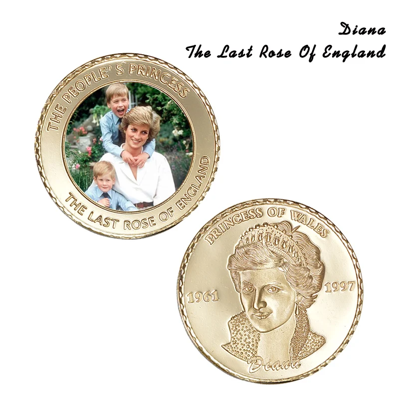 WR UK фестиваль сувенирная монета для дома декоративная Принцесса Диана 24 к золотые монеты металлические поделки Коллекционная Подарочная монета достойная коллекция