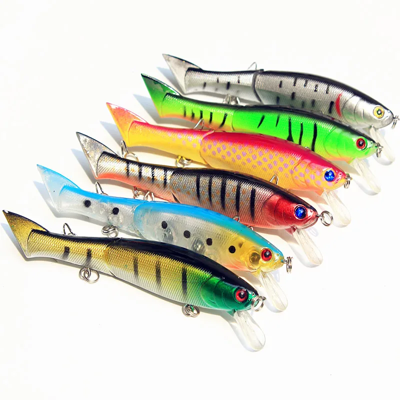 

1pc 12cm 13..5g Segment Fishing Lure Swimbait Crankbait Hard Bait Fishing Life-like Artificial Lures Baits With 2 Treble Hooks