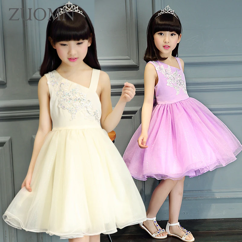

Baby Girls Dresses Kids Tutu Crochet Lace Dress Sleeveless Suspender Princess Dresses for Girls Wedding Children Clothes GH342
