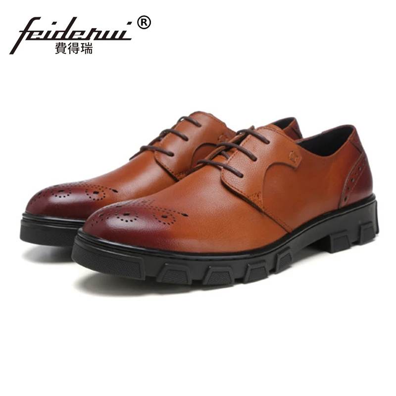 Sapatos New Derby Britânico Até Homem marrom Preto Do Calçados Homens Dedo Pé De Genuíno Dos Couro Esculpidos Redondo Ss84 Formal Plana Vestido Rendas Designer Plataforma rYUw6qr