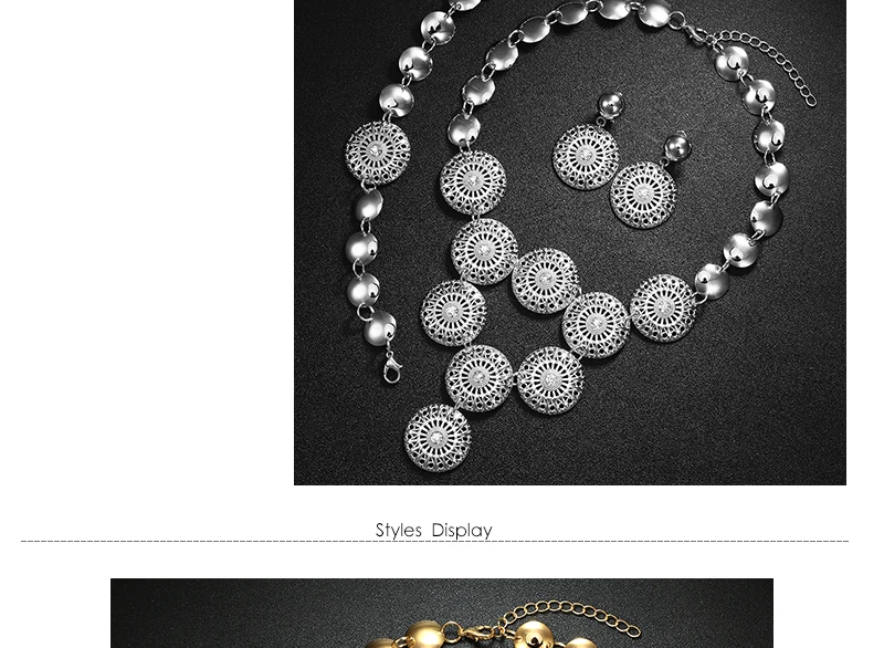 AYAYOO New Arrival Women Jewelry Set 2018 Gold Color Nigerian Wedding African Beads Jewelry Set Womens Fashion Jewellery (4)