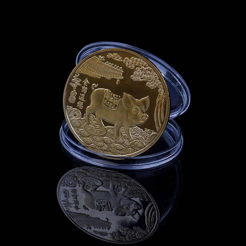 2019 памятная монета Счастливая свинья год свиньи поставляет коллекционные