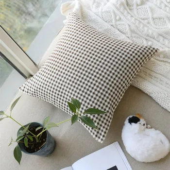 

New Cushion Cover Geometric Modern Simple Coffee Pillow Cushion Lattice Hug Decorative 45x45cm/60x60cm Pillowcase Without Core