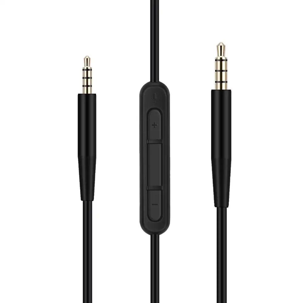 Замена аудио кабель Шнур провода для Bose quietкомфорт 25 35 QC25 QC35 OE2 OE2i AE2 AE2i AE2w наушники с линейным микрофоном - Цвет: Black