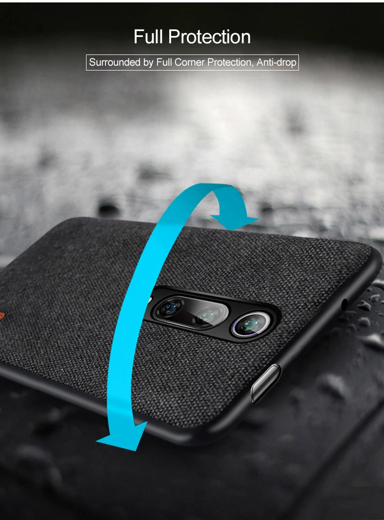 For Xiaomi Mi 9T Pro Case MOFi For Xiaomi Mi 9T Case Cover Protective Fabric Cloth Silicone Back Capas Global Mi9TPro Case