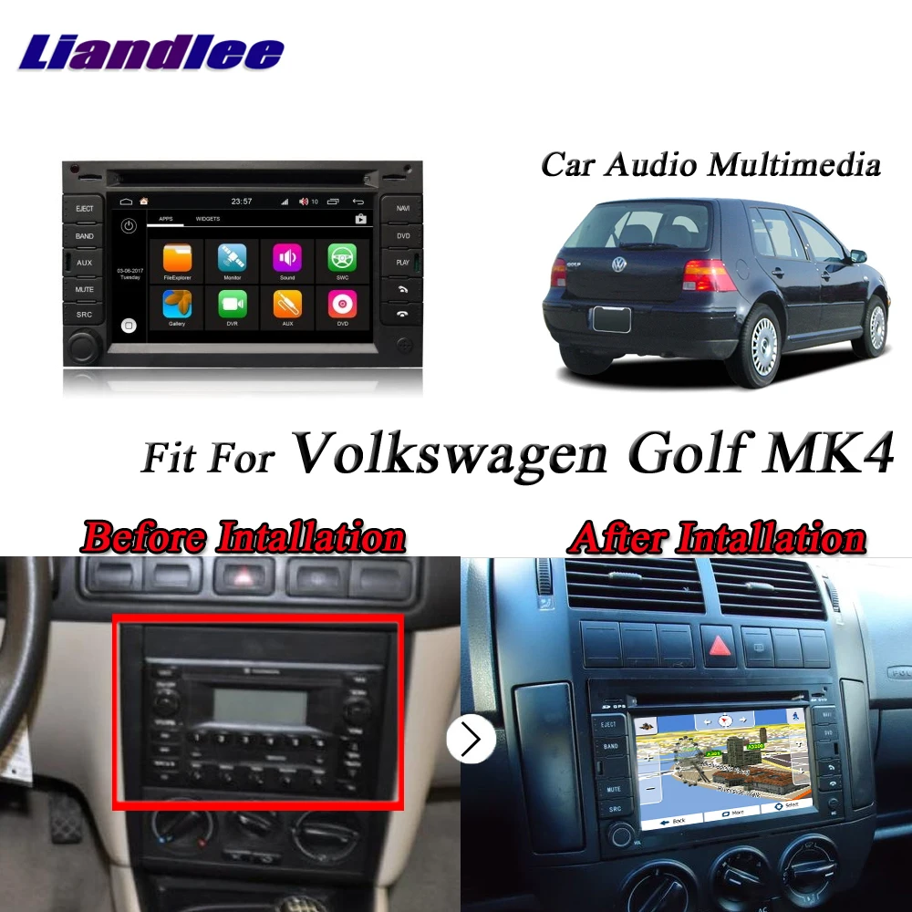 Clearance Liandlee For VolksWagen VW Golf MK4 2003~2004 Car Radio Camera OBD TV BT Wifi DVD Player GPS Map Navi Navigation Android System 4