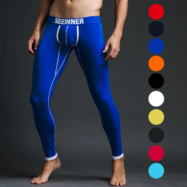 Men's SEEINNER Cotton warm Leggings Sexy thermal underwear Thin ...