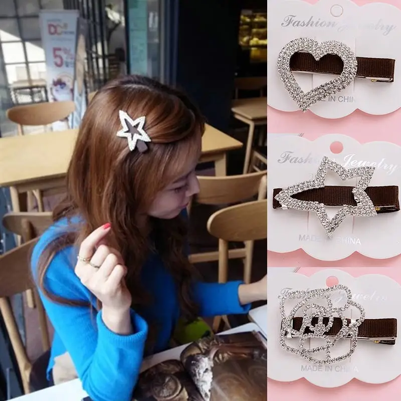 

Luxury full small rhinestones hairpin temperament crystal pearl hair clip barrette hairgrip women girls wedding hair accessories