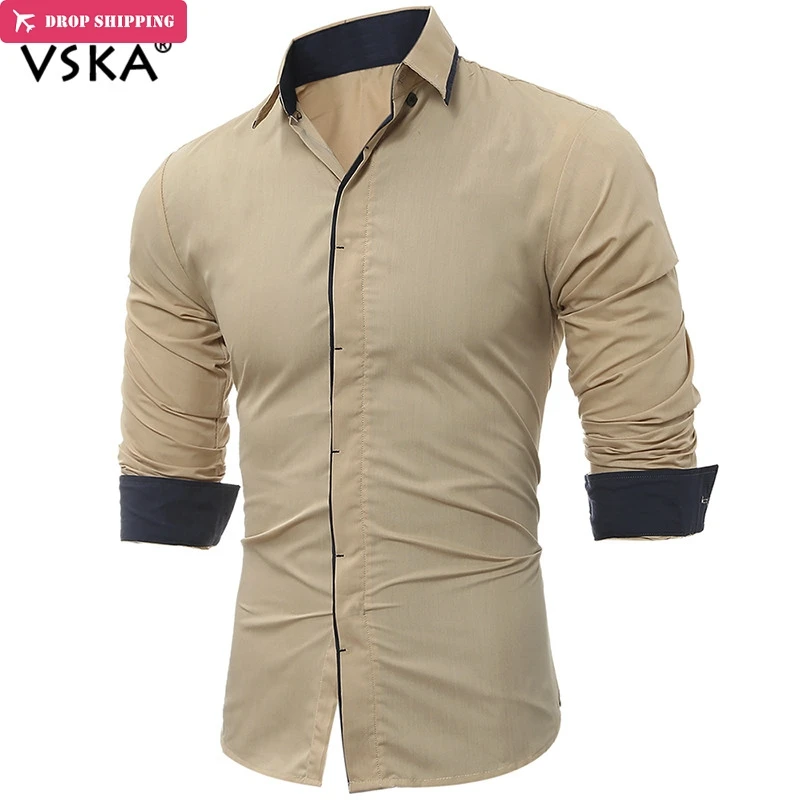 

Fashion Brand Shirt Autumn Men Slim Fit Shirt Long Sleeve Casual Social Male Shirt high quality camisa masulina