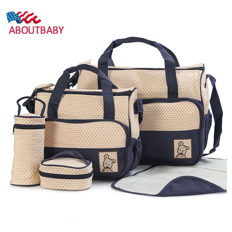 5 PCS/SET Multifunctional Diaper Bag High Quality Practical Baby Diaper