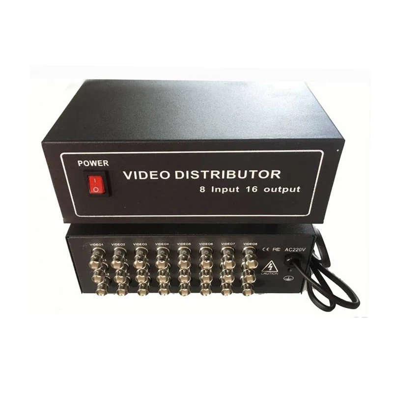 YiiSPO Wholesale 8-16ch Video distributor/Splitter BNC 8 Input 16 output Support AHD/CVI/TVI/analog Camera in&out 1080P 2.0MP