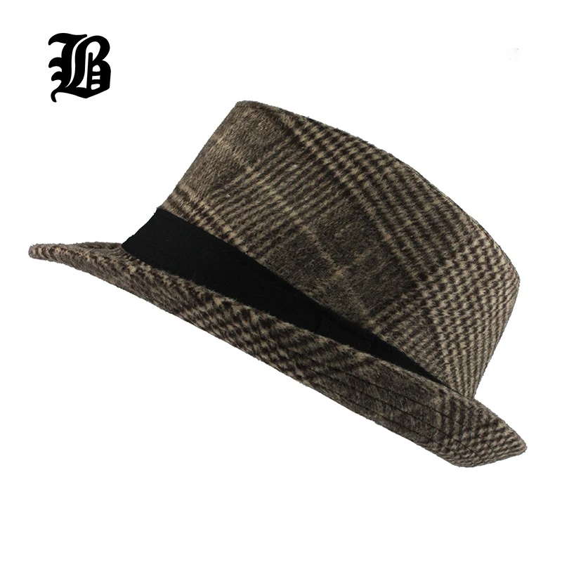 Flb ブランド新ファッション純粋な男性の女性の大つばキャップ Fedoras フロッピージャズハットヴィンテージ人気ウールキャップ Fashion Fedora Jazz Hathat Vintage Aliexpress