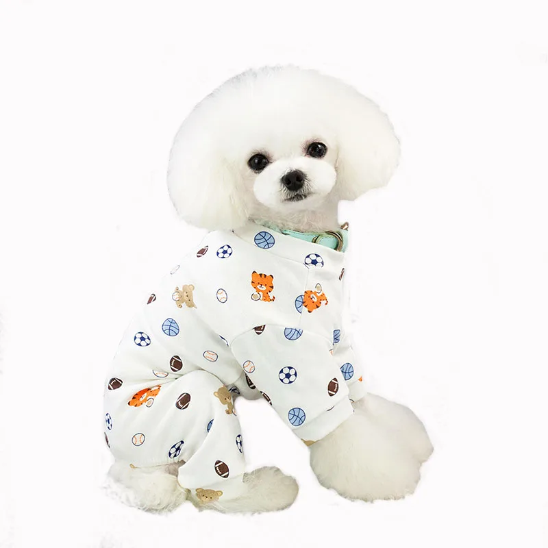 Пижамы для домашних животных комбинезон для собак пончик банан Весна Лето одежда для сна Йоркширский хлопок пижамы костюм S-XXL Ropa para perro DOGGYZSTYLE