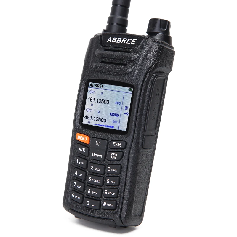 Abbree AR-F6 6 полос портативная рация Dual 999CH Мультифункциональный VOX DTMF SOS сканирование ЖК-дисплей цветной дисплей корпус радиостанции + динамик