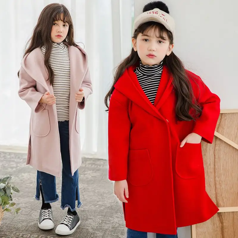 2018 Winter Autumn Children Girls Wool Blend Coat Teenage Casual Thick Warm Hooded Woolen Long Windproof Jacket Outerwear Z02
2018 Winter Autumn Children Girls Wool Blend Coat Teenage Casual Thick Warm Hooded Woolen Long Windproof Jacket Outerwear Z02