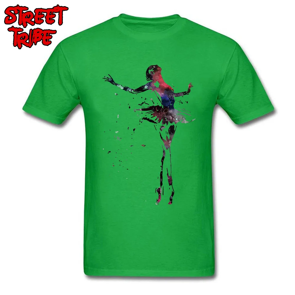 dancer ballet 100% Cotton Fabric Men Short Sleeve Tops T Shirt Gift VALENTINE DAY T-shirts 2018 Newest O-Neck Top T-shirts dancer ballet green