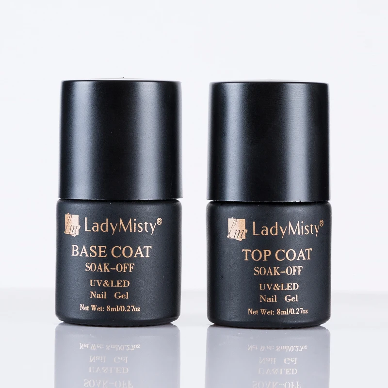 

Dmoley 2pcs Primer Base Coat & Top Coat Set Gel Nail Polish Soak Off Long Lasting Gel Varnish 8ml UV LED Nail Gel Lacquer