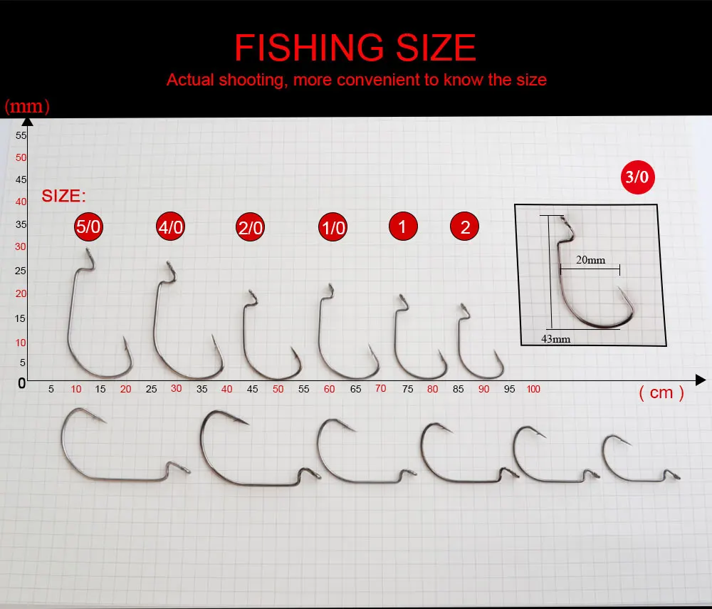 Крючок под червя офсетный хвостовик черный никель рыба 97074 50 шт./лот джиг голова приманка для карпа на рыбалку углеродистая сталь колючая рыба Крючки с кольцом