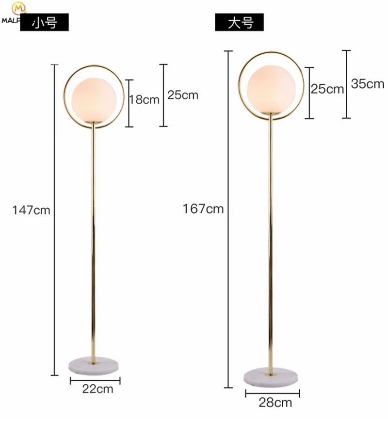 Современные, покрытые белым стеклом шариковая стоящая лампа мраморная Базовая Напольная Лампа Золотое освещение подставка свет гостиная
