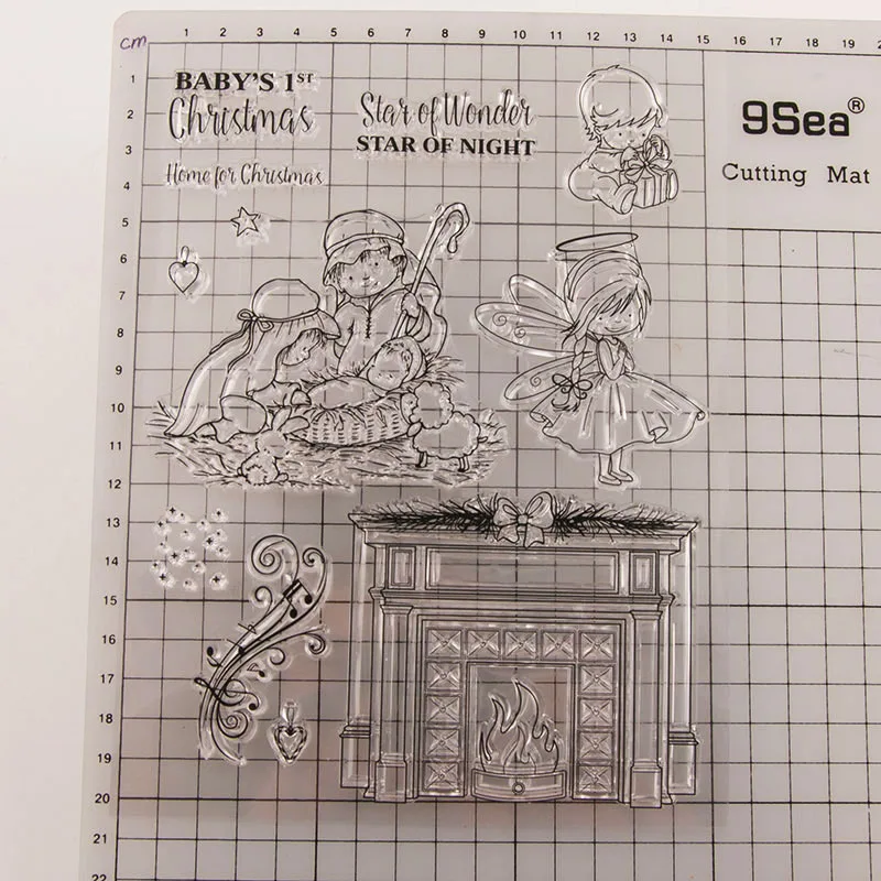  Baby Christmas clear Stamps Angel kids Rubber Silicone Stamps fireplace for Scrapbooking Decoration - 32914021254