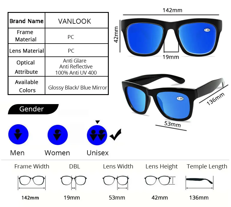 Женские солнцезащитные очки для зрения, близорукость, с диоптриями, солнцезащитные очки, мужские, Armacao Para Oculos de Grau Feminino, мужские, для вождения-1,0-2,0-2,5