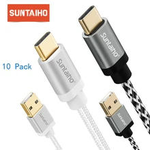 10pcs/lot Suntaiho USB C 3.1 Cable For Huawei P20 Mate 10 Pro 1m/2m/3m Fast Charger USB Type C Mobile Phone Cable for xiaomi mi9 10pcs/lot Suntaiho USB C 3.1 Cable For Huawei P20 Mate 10 Pro 1m/2m/3m Fast Charger USB Type C Mobile Phone Cable for xiaomi mi9